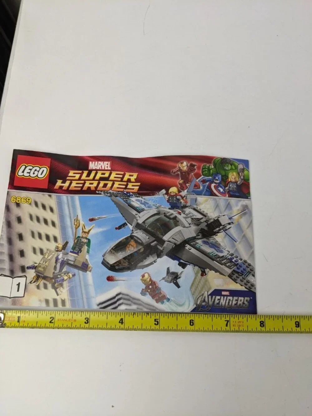 Lego 6869 Quinjet Aerial Battle Complete W/ Instruction Manuals Avengers Marvel
